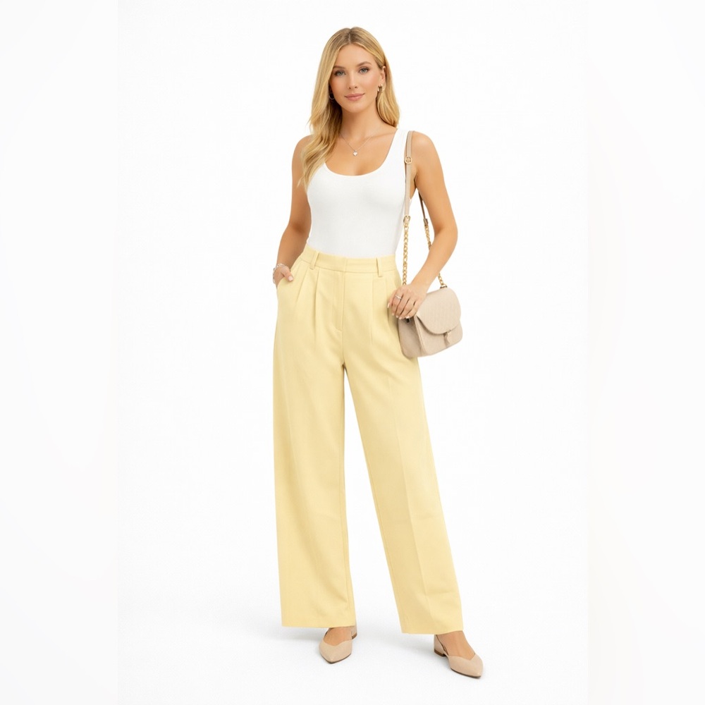 Abercrombie & Fitch Lemon Sloane Tailored Wide
Leg Pant